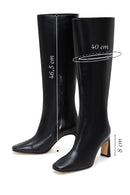 Women's Black Leather Heeled Boots | Derimod Women's Black Leather Heeled Boots | Derimod