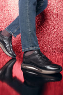 Men's Black Leather Sneaker | Derimod Men's Black Leather Sneaker | Derimod