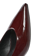 Kadın Bordo Kısa İnce Topuklu Rugan Deri Ayakkabı | Derimod Kadın Bordo Kısa İnce Topuklu Rugan Deri Ayakkabı | Derimod
