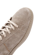 Men's Mink Lace-up Suede Leather Sneaker | Derimod Men's Mink Lace-up Suede Leather Sneaker | Derimod