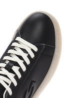 Alberto Guardiani Men's Black New Era Lace-Up Leather Sneakers | Derimod Alberto Guardiani Men's Black New Era Lace-Up Leather Sneakers | Derimod
