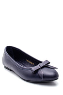 Women's Leather Bow Detailed Ballerinas | Derimod Women's Leather Bow Detailed Ballerinas | Derimod