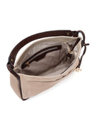 Women's Gray Long Strap Suede Shoulder Bag | Derimod Women's Gray Long Strap Suede Shoulder Bag | Derimod