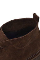 Male Brown Lace-up Suede Casual Boots | Derimod Male Brown Lace-up Suede Casual Boots | Derimod