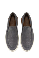 Erkek Gri Süet Deri Casual Loafer | Derimod Erkek Gri Süet Deri Casual Loafer | Derimod