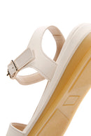 Women's Ecru Comfort Sandals | Derimod Women's Ecru Comfort Sandals | Derimod