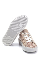 Kadın Yılan Derisi Desenli Sneaker | Derimod Kadın Yılan Derisi Desenli Sneaker | Derimod