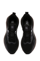 Erkek Siyah Bağcıklı Kalın Tabanlı Kumaş Sneaker | Derimod