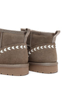 Woman Mink Fur Suede Teddy Boots | Derimod Woman Mink Fur Suede Teddy Boots | Derimod
