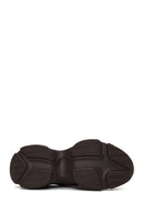 Derimod Zero Woman Brown Lace-Up Fabric Sneaker with Stone Details | Derimod Derimod Zero Woman Brown Lace-Up Fabric Sneaker with Stone Details | Derimod