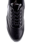 Kadın Yılan Derisi Detaylı Sneaker | Derimod Kadın Yılan Derisi Detaylı Sneaker | Derimod