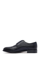 Men's Navy Blue Lace-Up Leather Classic Shoes | Derimod Men's Navy Blue Lace-Up Leather Classic Shoes | Derimod