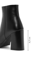 Women's Black Zippered Chunky Heel Boots | Derimod Women's Black Zippered Chunky Heel Boots | Derimod