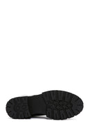 Women's Black Thick Soled Leather Boots | Derimod Women's Black Thick Soled Leather Boots | Derimod