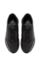 Erkek Siyah Bağcıklı Deri Casual Sneaker | Derimod Erkek Siyah Bağcıklı Deri Casual Sneaker | Derimod