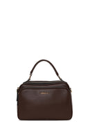 Woman Brown Long-Strap Crossbody Bag | Derimod Woman Brown Long-Strap Crossbody Bag | Derimod
