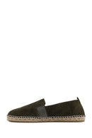 Erkek Yeşil Süet Deri Espadril | Derimod Erkek Yeşil Süet Deri Espadril | Derimod