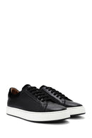 Erkek Siyah Bağcıklı Deri Sneaker | Derimod Erkek Siyah Bağcıklı Deri Sneaker | Derimod