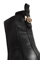 Kadın Siyah Kalın Topuklu Deri Chelsea Bot | Derimod Kadın Siyah Kalın Topuklu Deri Chelsea Bot | Derimod