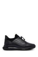 Male Black Lace-Up Thick-Soled Leather Casual Sneaker | Derimod Male Black Lace-Up Thick-Soled Leather Casual Sneaker | Derimod