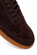 Erkek Kahverengi Bağcıklı Süet Deri Sneaker | Derimod Erkek Kahverengi Bağcıklı Süet Deri Sneaker | Derimod