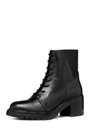 Geox Kadın Siyah Damiana Fermuarlı Kalın Topuklu Deri Bot | Derimod Geox Kadın Siyah Damiana Fermuarlı Kalın Topuklu Deri Bot | Derimod