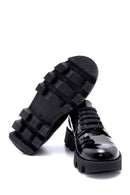 Women's Leather Patent Leather Thick Soled Oxford Shoes | Derimod Women's Leather Patent Leather Thick Soled Oxford Shoes | Derimod