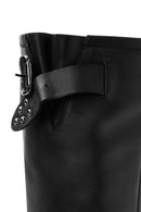 Women's Black Buckle Detailed Leather Cowboy Boots | Derimod Women's Black Buckle Detailed Leather Cowboy Boots | Derimod