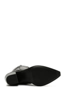 Women's Black Leather Cowboy Boots | Derimod Women's Black Leather Cowboy Boots | Derimod