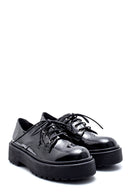 Women's Leather Patent Leather Thick Soled Shoes | Derimod Women's Leather Patent Leather Thick Soled Shoes | Derimod