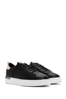 Men's Black Lace-up Leather Sneaker | Derimod Men's Black Lace-up Leather Sneaker | Derimod