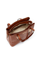 Women's Tan Crocodile Handbag | Derimod Women's Tan Crocodile Handbag | Derimod