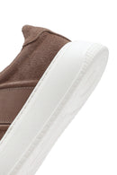 Men's Beige Lace-Up Thick-Sole Suede Leather Sneakers | Derimod Men's Beige Lace-Up Thick-Sole Suede Leather Sneakers | Derimod