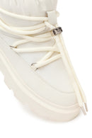 Woman Cream Lace-Up Thick-Soled Boots | Derimod Woman Cream Lace-Up Thick-Soled Boots | Derimod
