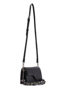 Kadın Siyah Uzun Askılı Zincir Detaylı Mini Kol Çantası | Derimod Kadın Siyah Uzun Askılı Zincir Detaylı Mini Kol Çantası | Derimod