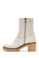 Women's Leather Zippered Heeled Boots | Derimod Women's Leather Zippered Heeled Boots | Derimod