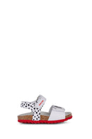 Geox Kız Bebek Beyaz Chalki Bantlı Deri Sandalet | Derimod Geox Kız Bebek Beyaz Chalki Bantlı Deri Sandalet | Derimod