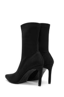 Woman Black Stretch Stiletto Heel Boots | Derimod Woman Black Stretch Stiletto Heel Boots | Derimod