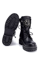 Women's Leather Stone Boots | Derimod Women's Leather Stone Boots | Derimod
