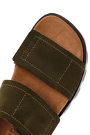 Camper Men's Green Brutus Leather Sandals | Derimod Camper Men's Green Brutus Leather Sandals | Derimod