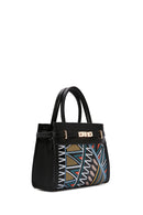 Women's Black Printed Long Shoulder Bag | Derimod Women's Black Printed Long Shoulder Bag | Derimod