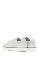 Men's White Lace-Up Leather Sneakers | Derimod Men's White Lace-Up Leather Sneakers | Derimod