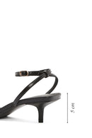 Women's Black Ankle Strap Heeled Patent Leather Sandals | Derimod Women's Black Ankle Strap Heeled Patent Leather Sandals | Derimod