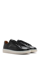 Erkek Siyah Bağcıklı Deri Sneaker | Derimod Erkek Siyah Bağcıklı Deri Sneaker | Derimod