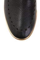 Black Perforated Women's Leather Shoes | Derimod Black Perforated Women's Leather Shoes | Derimod