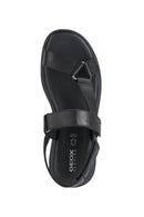 Geox Women's Black Spherica Ec5w Flat Sandals | Derimod Geox Women's Black Spherica Ec5w Flat Sandals | Derimod