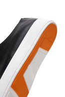 Erkek Siyah Bağcıklı Deri Sneaker | Derimod Erkek Siyah Bağcıklı Deri Sneaker | Derimod