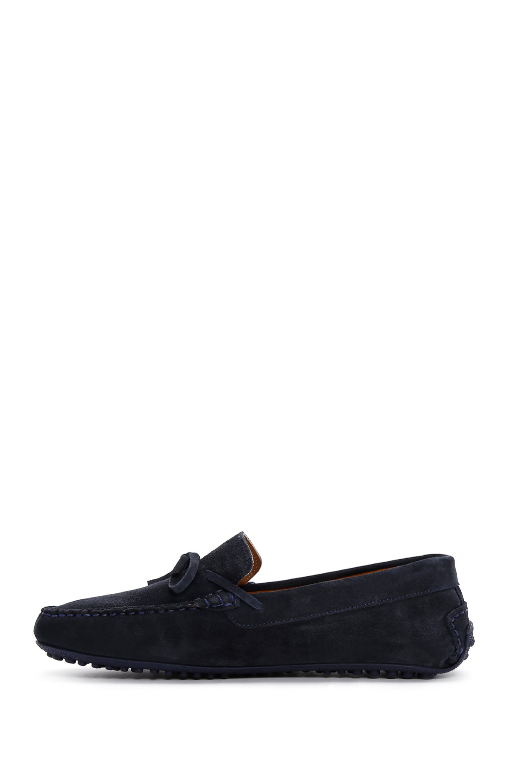Erkek Lacivert Süet Deri Casual Loafer