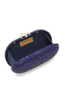 Kadın Mavi Taşlı Uzun Zincir Askılı Abiye Mini Kutu Çanta | Derimod Kadın Mavi Taşlı Uzun Zincir Askılı Abiye Mini Kutu Çanta | Derimod