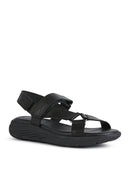 Geox Women's Black Spherica Ec5w Flat Sandals | Derimod Geox Women's Black Spherica Ec5w Flat Sandals | Derimod